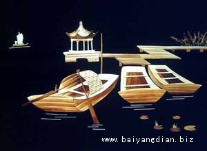 河北白洋淀芦苇工艺画义乌获银奖