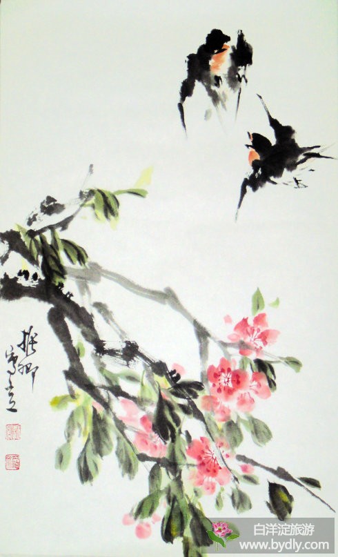 诗一首——为周振卿画题桃花燕子飞 1.jpg